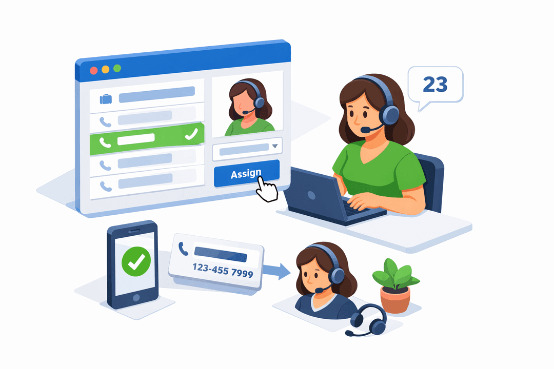 Assign a number & go live